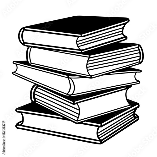 Stack of Books Vector Illustration Education and Learning Graphic