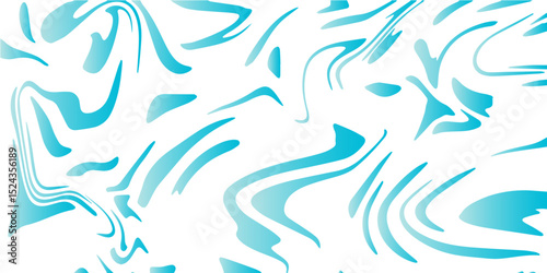 Glossy liquid acrylic paint texture background design. Liquify Swirl blue and white color art. Suitable for all types of advertising media. Ink, pattern blue and white color on Transparent background.