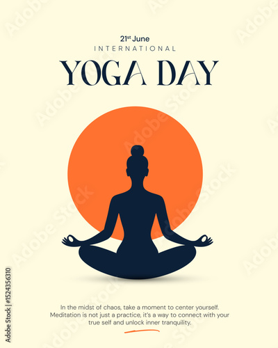 Illustration of an International Yoga Day. Ideal for web banners, posters, print designs, and social media wellness campaigns on June 21