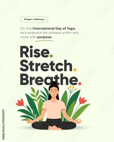 International Yoga Day Social Media Post Design