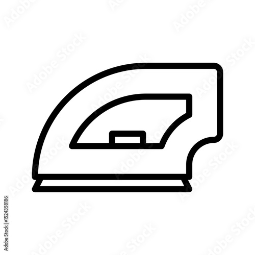 Home Appliance icon. Iron outline icon. Great for home apps, laundry UI, and clothing care systems.