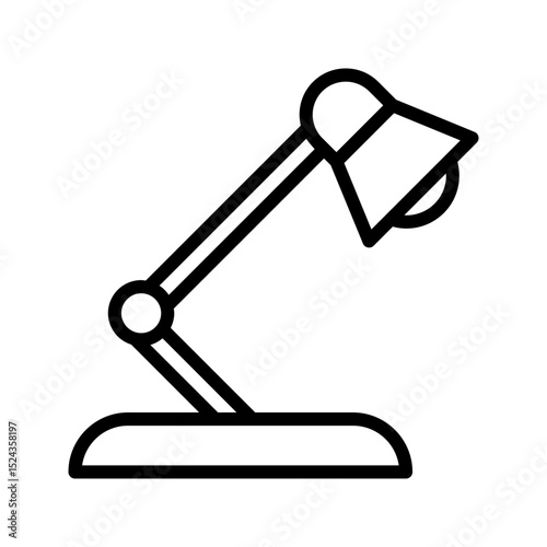 Home Appliance icon. Reading Lamp outline icon. Ideal for home apps, study UI, and bedroom setups.