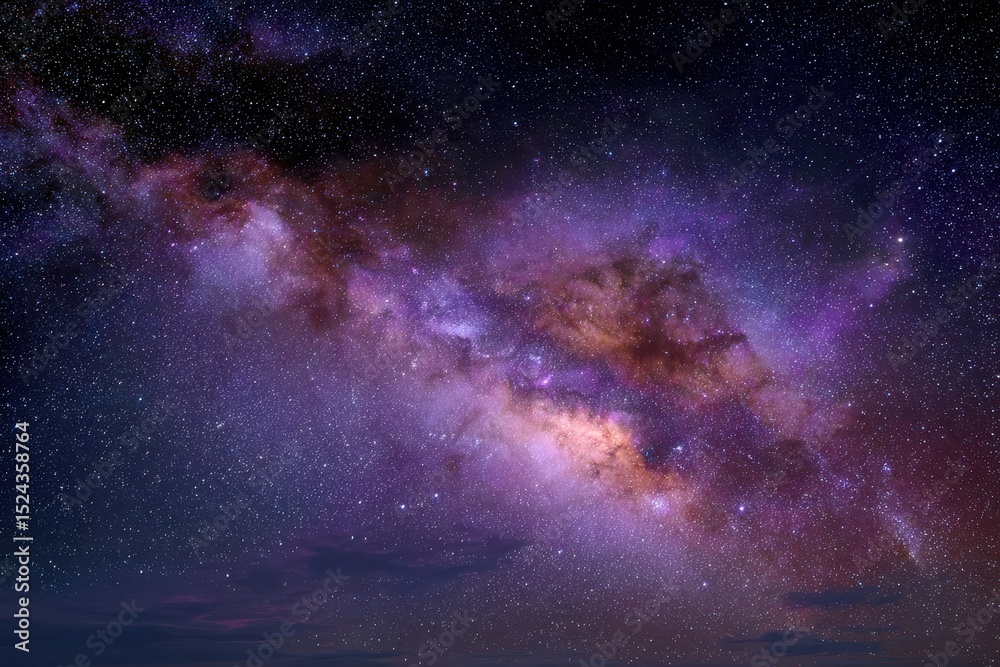 Fototapeta premium Majestic night sky displaying the milky way galaxy