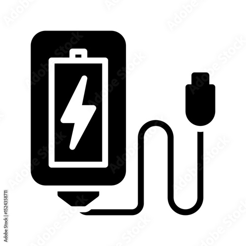 Home Appliance icon. Backup Charger glyph icon. Suitable for power apps, home UI, and emergency power solutions.