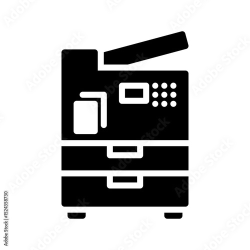 Home Appliance icon. Copier glyph icon. Suitable for office apps, home UI, and document management systems.