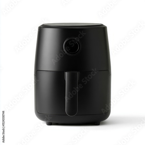 Sleek ebony air fryer gleams mysteriously, whispering culinary alchemy and falls Harvest Moon feasts, kitchen gadgetry reborn