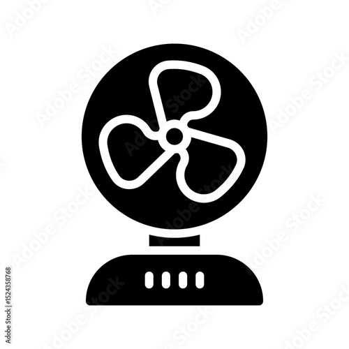 Home Appliance icon. Electric Fan glyph icon. Suitable for home apps, cooling UI, and ventilation systems.