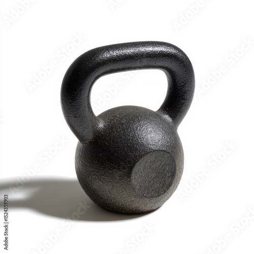 Iron kettlebell in solitary spotlight, evoking strength and resilience, perfect for World Health Day and National Physical Fitness Month