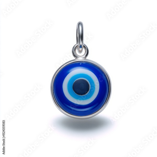 Enigmatic blue evil eye pendant, symbol of ancient protection against malevolent gazes, perfect for warding off misfortune amidst the magical energies of Samhain