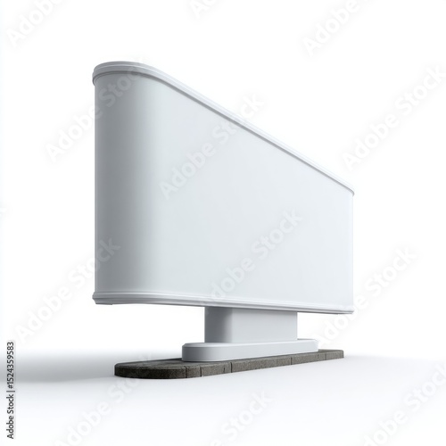Sleek minimalist billboard beckons under crisp azure sky, evoking thought-provoking guerrilla marketing or obscure Festivus celebration vibes