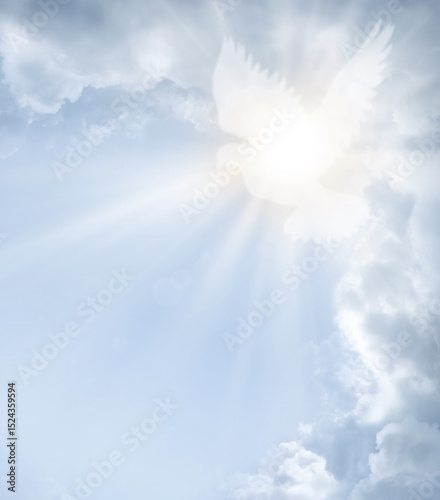 Bright light from cloudy sky