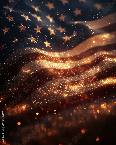 Independence day background with American flag