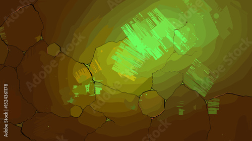 Abstract textured background with green and brown shades  