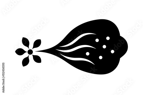 black silhouette of a butterfly