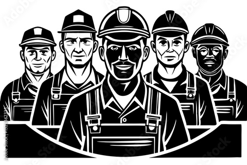 Diverse Team of Skilled Construction Workers Unity in Construction
