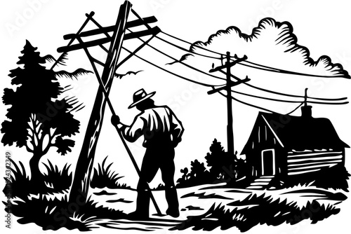 Rural Electrification A Lineman's Work in the Countryside