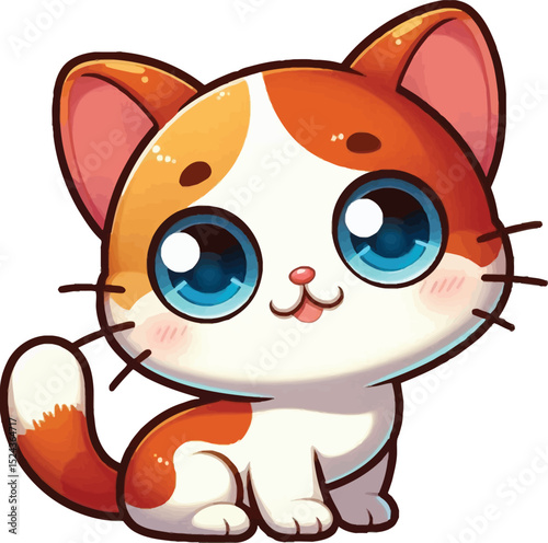 A cute,playfull,funy vector cat illustration