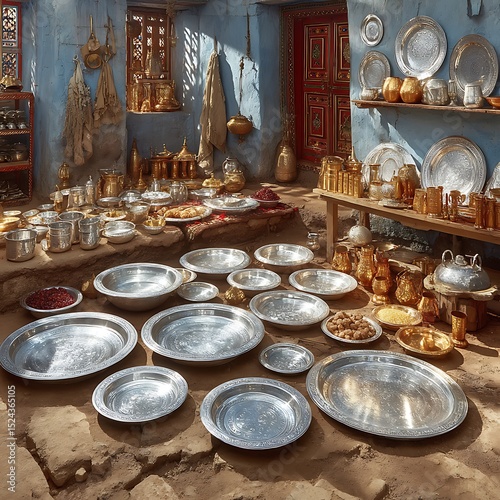 Daily use utensils glistening in sunshine high resolution picture
