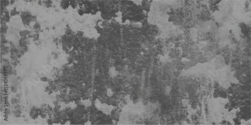 Abstract grayscale texture of a distressed, weathered concrete or plaster wall. The surface is rough and uneven. light and dark gray tones create a grungy, aged appearance.