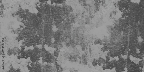 Abstract grayscale texture of a distressed, weathered concrete or plaster wall. The surface is rough and uneven. light and dark gray tones create a grungy, aged appearance.