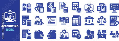 Accounting icons finance business budget tax financial management