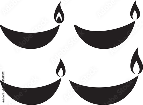 Diya Lamp icon vector illustration