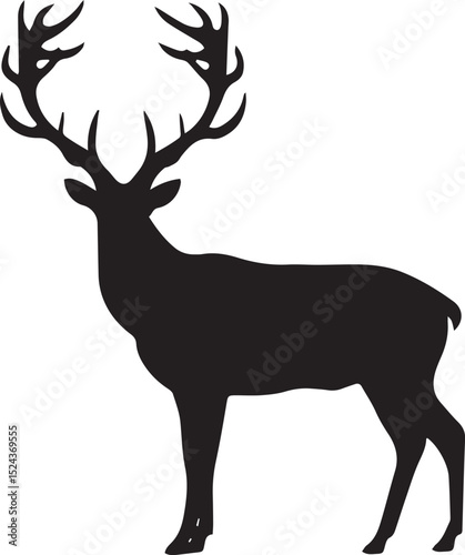 deer silhouette illustration vector 
