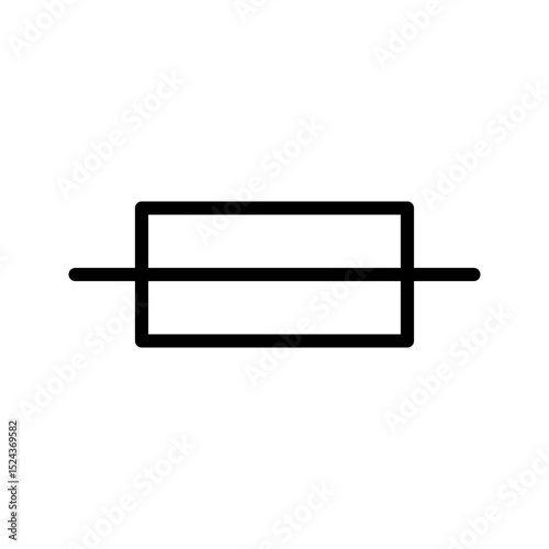 Electrical Component icon. Fuse outline icon. Great for protection circuits and electronics UI.