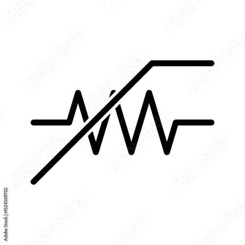 Electrical Component icon. Thermistor outline icon. Perfect for temperature circuits and electronics UI.