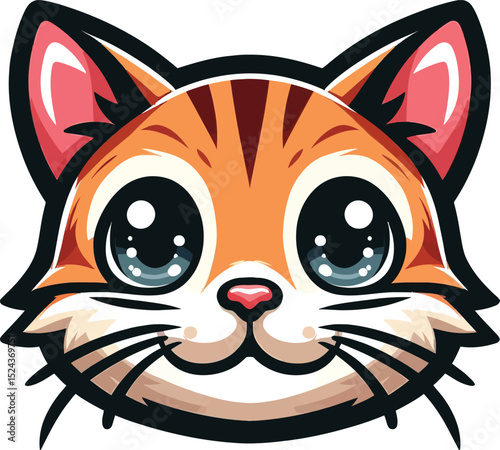 a cat avatars vector  illuistration