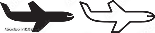 airplane, aircraft, plane, travel, transportation, flight, aviation, symbol, icon, silhouette, outline, 