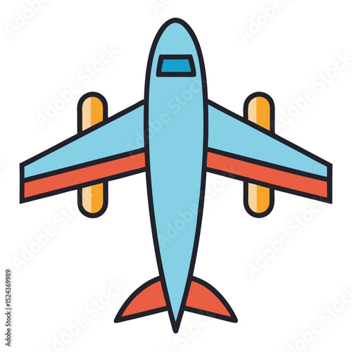 vector illustration of airplane