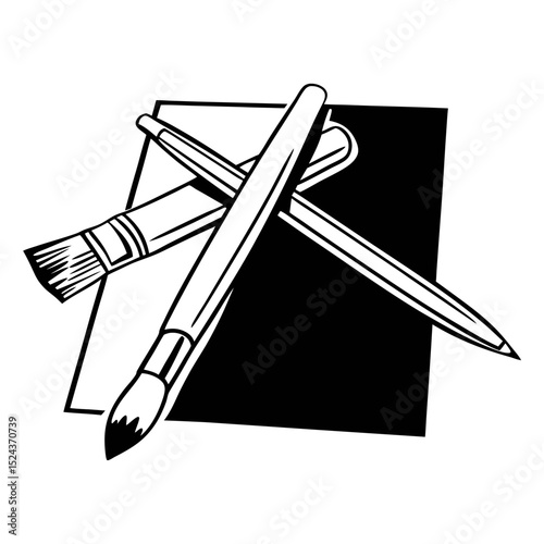 Paint Brush Vector Art Drawing Supplies Graphic Resources