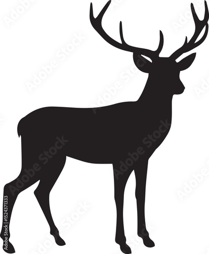 deer silhouette illustration vector 