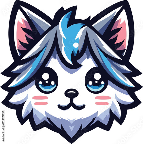 a cat avatars vector  illuistration