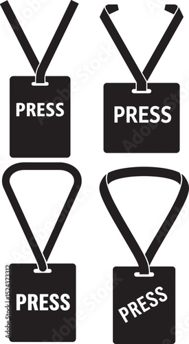Press Pass icon vector illustration
