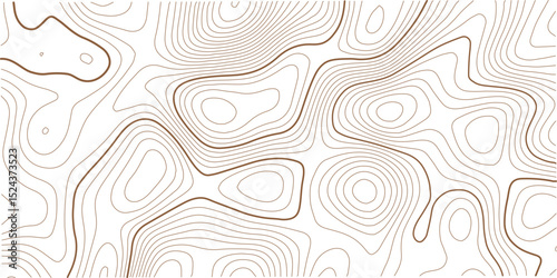 Topographic map background geographic line map with elevation assignments. Modern design with White background with topographic wavy pattern design.paper texture Imitation of a geographical map shades