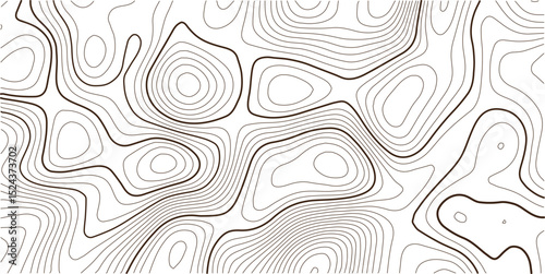 Topographic map background geographic line map with elevation assignments. Modern design with White background with topographic wavy pattern design.Paper texture Imitation of a geographical map shades