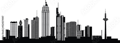 skyline silhouette illustration vector 