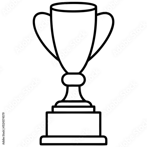 gold cup isolated on white background