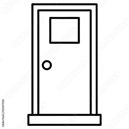 black door with a blank sign