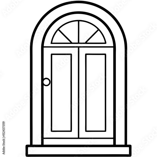 vector illustration of a door