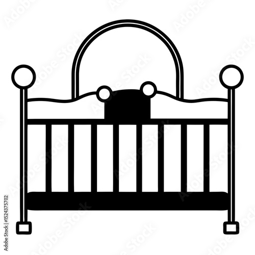 vector illustration of a baby carriage