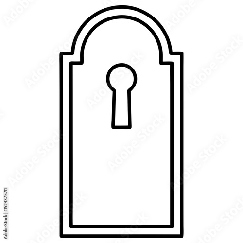 vector illustration of a keyhole