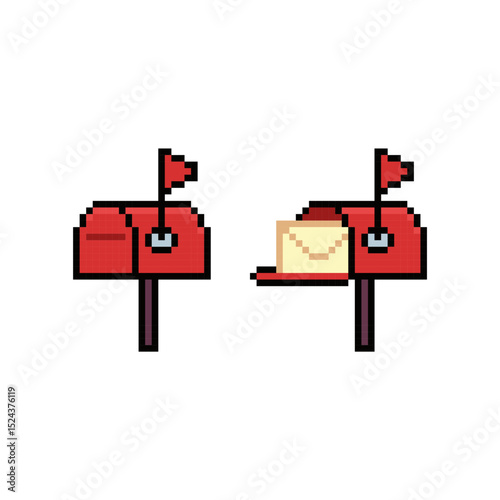 mail letter box pixel art