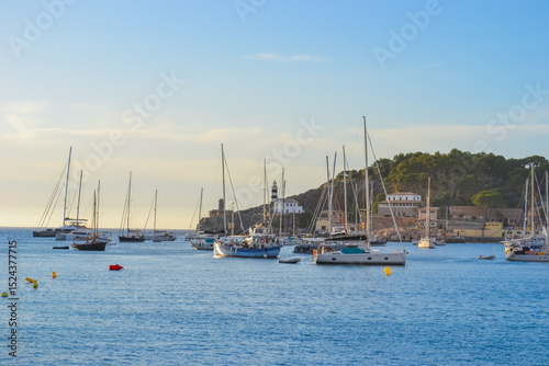 Stunning View of Port de Sóller Bay and Coastal Landscape photo