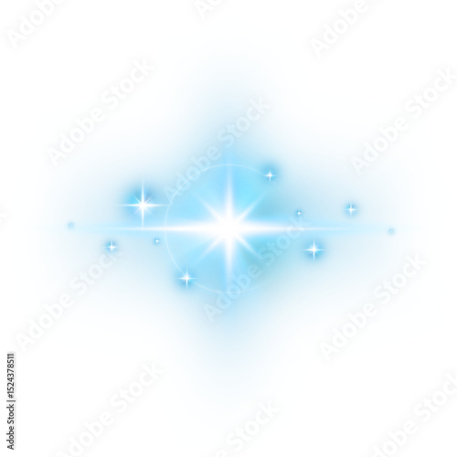 blue sparkle light shine and bright star