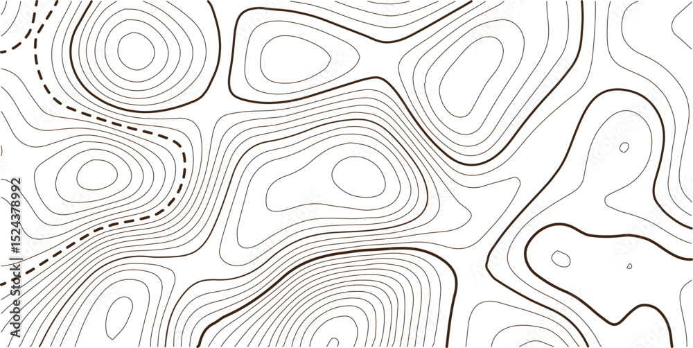 Fototapeta premium Topographic map background geographic line map with elevation assignments. Modern design with White background with topographic wavy pattern design.paper texture Imitation of a geographical map shades