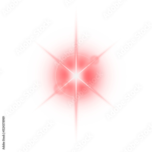 red six pointed star sparkle light shine