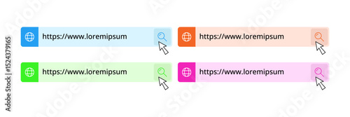 UI search bar with website address set.